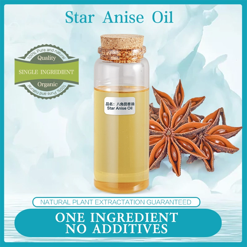 100% Pure Natural Plant Extracted Food Flavor Perfume Oil CAS 68952-43-2 Star Anise Oil for Sale